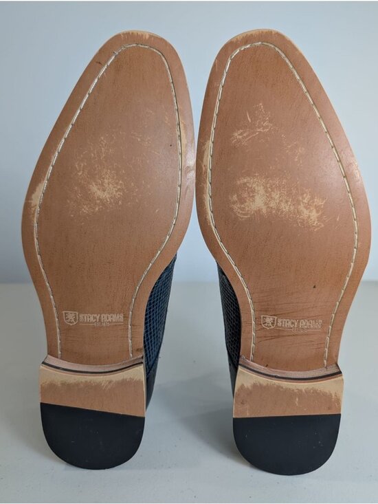 Stacy Adams Platon oxford dress shoes in blue leather men\'s size 10.5M main image 7